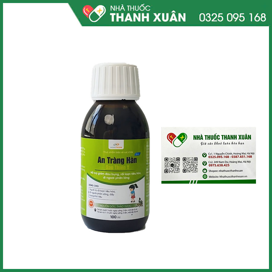Siro An Tràng Hàn - Sao Thiên Y giúp bổ tỳ vị, hỗ trợ tiêu hoá, giảm nguy cơ hội chứng đại tràng co thắt